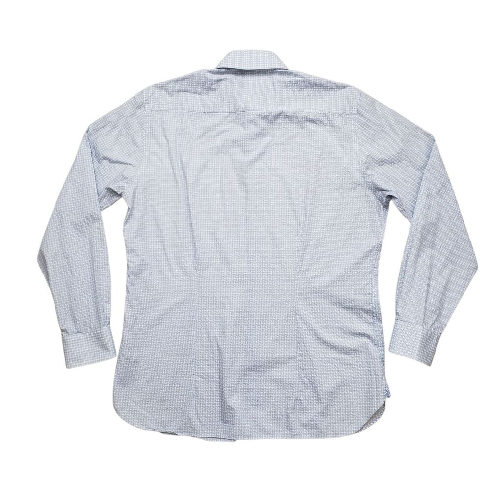 Ted Baker Endurance Dress Shirt Mens 16 34/35 Geometric Flip Cuff Long Sleeve - Picture 9 of 10